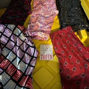 Lularoe tween leggings bundle 5 pairs new with tag geometric Leggings Set